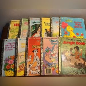 Bundle of 11 Vintage Little Golden Books Various Age and Conditions Chil…